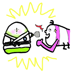 Ms.白菜と、ちょっと気持ち悪いえびさん