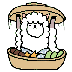 冬のアルパカごあいさつ