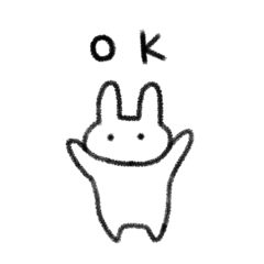 ゆるくてしろいうさぎ