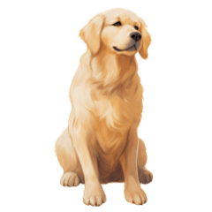 ゴールデンレトリバーの日常スタンプ！