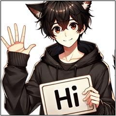 猫男 文字なしスタンプ1(BIGスタンプ)