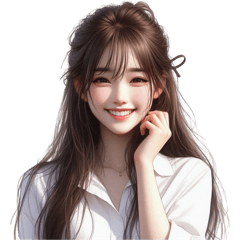 Cute girl in white no.1