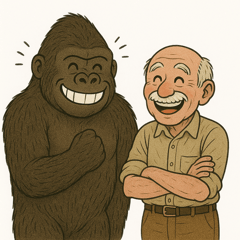 ゴリラとお爺さん