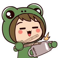 Froggy Girl: Cute Expressions