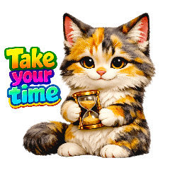 Chubby Calico Cat 3D Daily Phrases