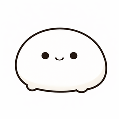 シンプルでかわいいもちキャラのスタンプ