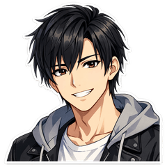 クールな男の子の日常スタンプ