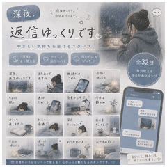 深夜、返信ゆっくりです