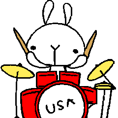 動くドラムうさぎの日常