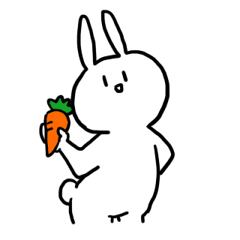 不安定なウサギスタンプ