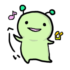 緑のムシっぽい生き物　ー日常ー