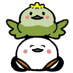 キクちゃんとシマちゃんのほんわかスタンプ