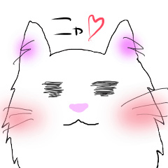 白猫の日常(長毛猫)