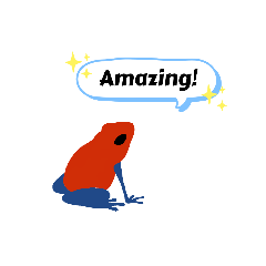 イチゴヤドクガエル　スタンプ