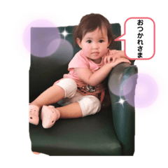 娘と愛犬スタンプ