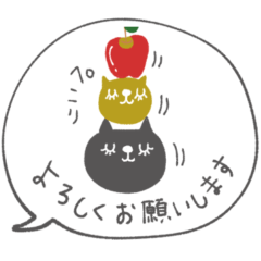 mottoの吹き出しスタンプ☆冬と毎日