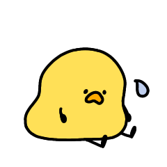 やる気が出ないへんてこなヒヨコ