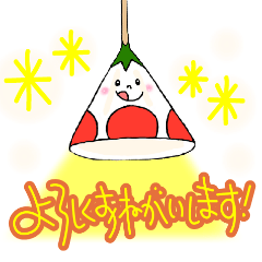 夏の風物詩朝顔ぼんぼりのスタンプ・再販