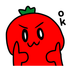 れんじートマトの可愛いスタンプ