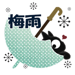 黒ねこの梅雨便り