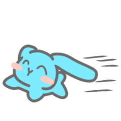 青ウサギのスタンプ