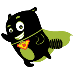 かわいい黒モンスターステッカーセット