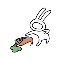 仲良しうさぎとにんじん