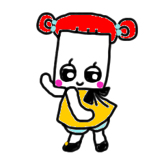 頑張る女の子　むすみんちゃん！