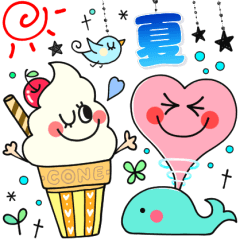 大人かわいい♥ビビッドスタンプ  夏