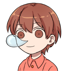 コミカルな男女のスタンプ