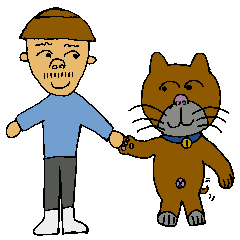 おじさんとねこ