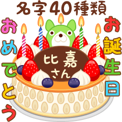 誕生日ケーキに名字を添えるさ～（沖縄版）