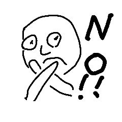 変な顔のスタンプ