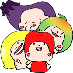 だじゃれスタンプ 果物と野菜