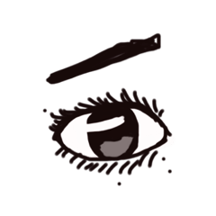 目は口程に目のを言うスタンプ