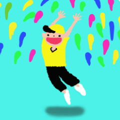 トラを応援するかわいいスタンプだよ