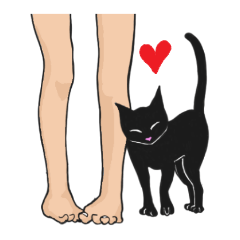 クロネコと女の子