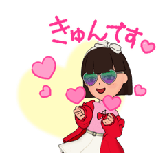 レッドパーカーを着た女の子