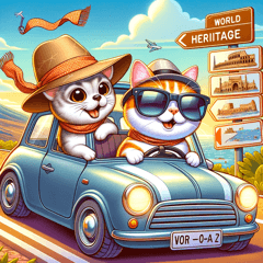 世界遺産の旅 - チワワとスコットの冒険