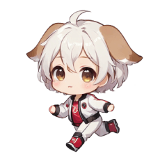 わんこ風ちびキャラスタンプ