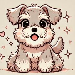 可愛いシュナウザーの日常スタンプ