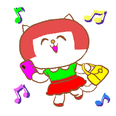 赤髪にゃんこの日常で使えるスタンプ