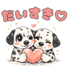 ダルメシアン ビビの仲良しスタンプ