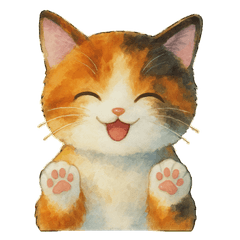 Calico cat support stamp