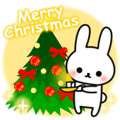 よく使うメッセージうさぎ 冬3