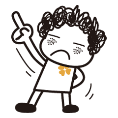 きつめのパーマの女の子