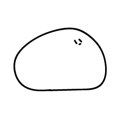 やわらかいもちのスタンプ