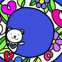 ステンドグラスハートの白くま 6