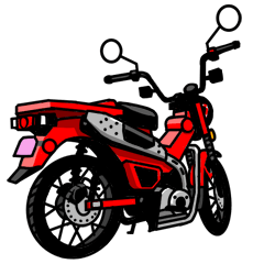 赤いミニバイクでGO！