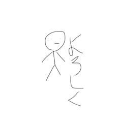 目が小さい棒人間